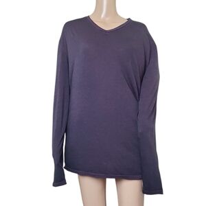 Lucky Brand Venice burnout Long Sleeve V Neck